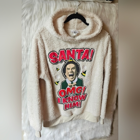 Authentic *Rare* ELF Santa! Ultra Soft Graphic Hoodie - Picture 2 of 8